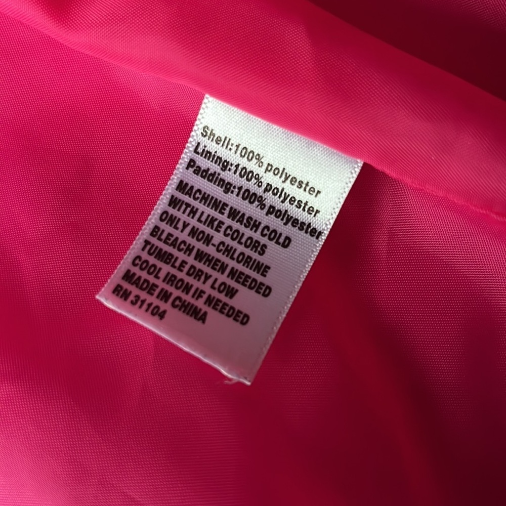 Pink puffer vest lightweight zip up - Picture 9 of 10